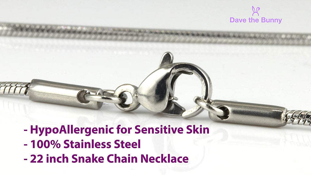 EPJ Vegan Necklace | Vegan Charm Snake Chain Pendant
