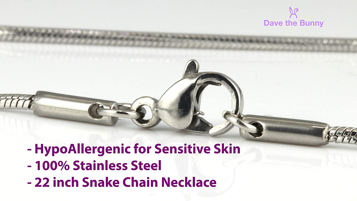 EPJ Vegan Necklace | Vegan Charm Snake Chain Pendant