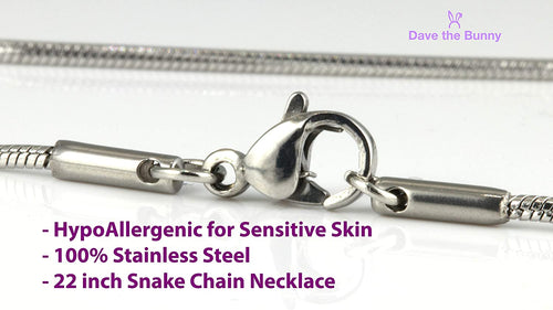 EPJ Vegan Necklace | Vegan Charm Snake Chain Pendant