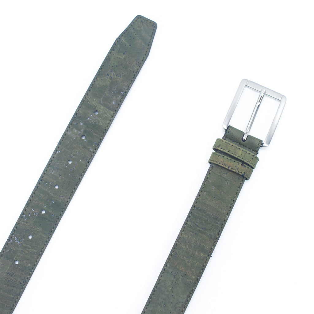 Green Cork Leather Vegan Belt L-880