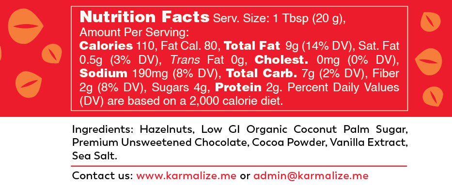 Raw, Vegan Chocolate Hazelnut butter -  Freshly Made